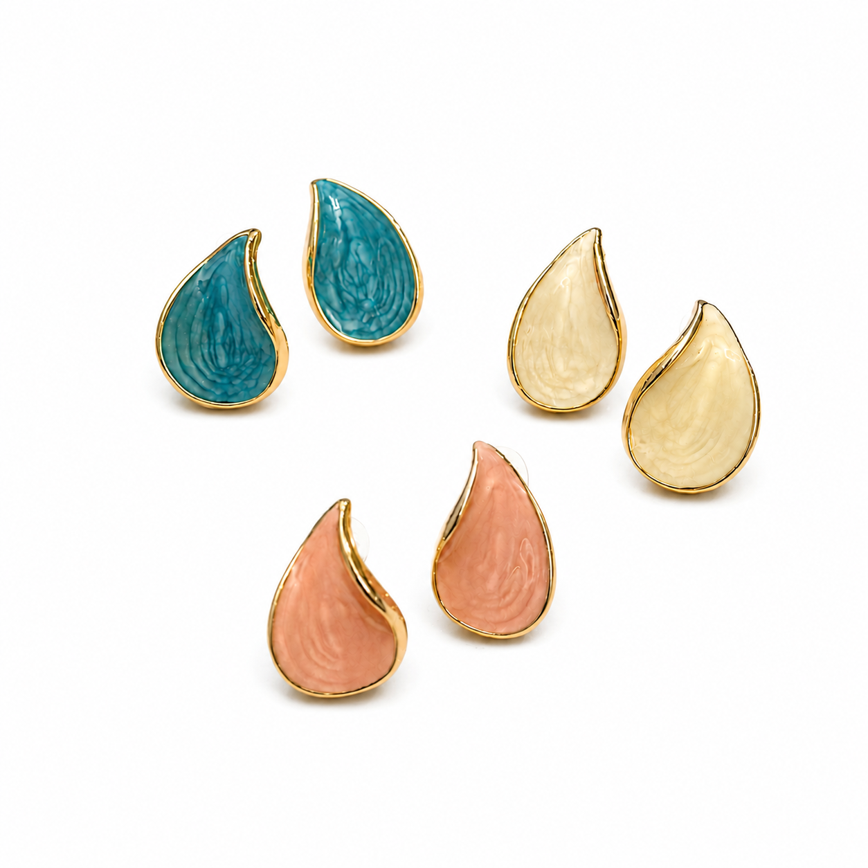 Teardrop Stud Earrings