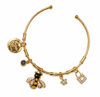 Golden Charm Cuff Bracelet