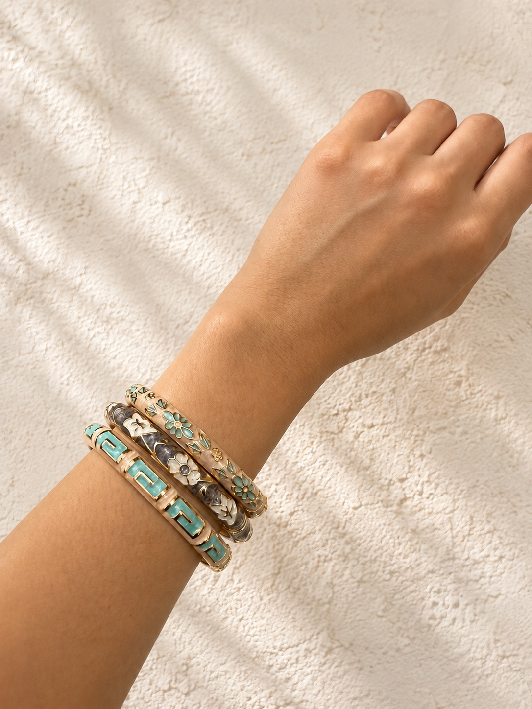 Floral Bangle Set