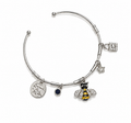 Silver Charm Cuff Bracelet