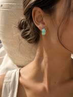 Marbled Hoop Earrings
